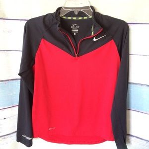 Nike Red and Black half zip jacket L24